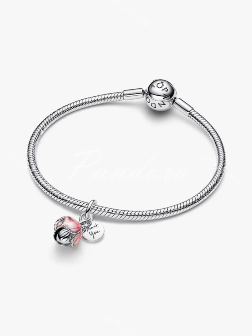 Pandora Two-Tone Blooming Flower Dangle Charm